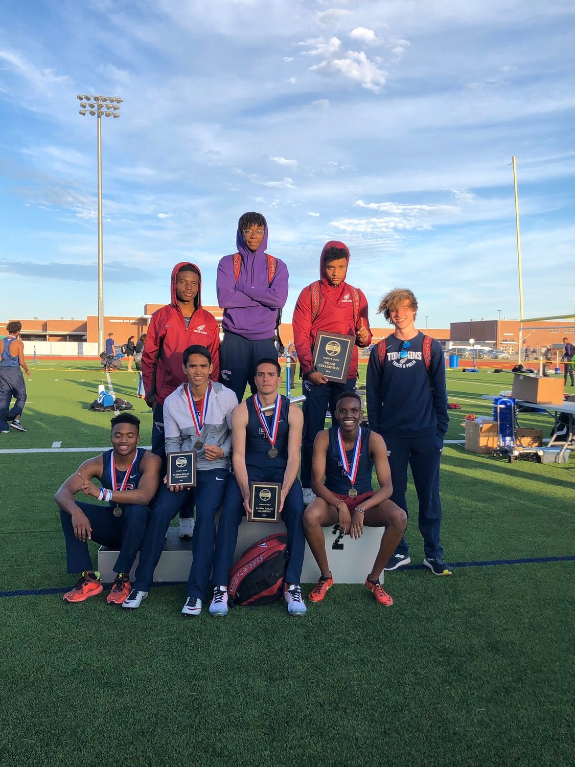 Tompkins’ boys won the team championship at the Bubba Fife Relays on Feb. 29 at Paetow High, scoring 111 points in a 26-team field.