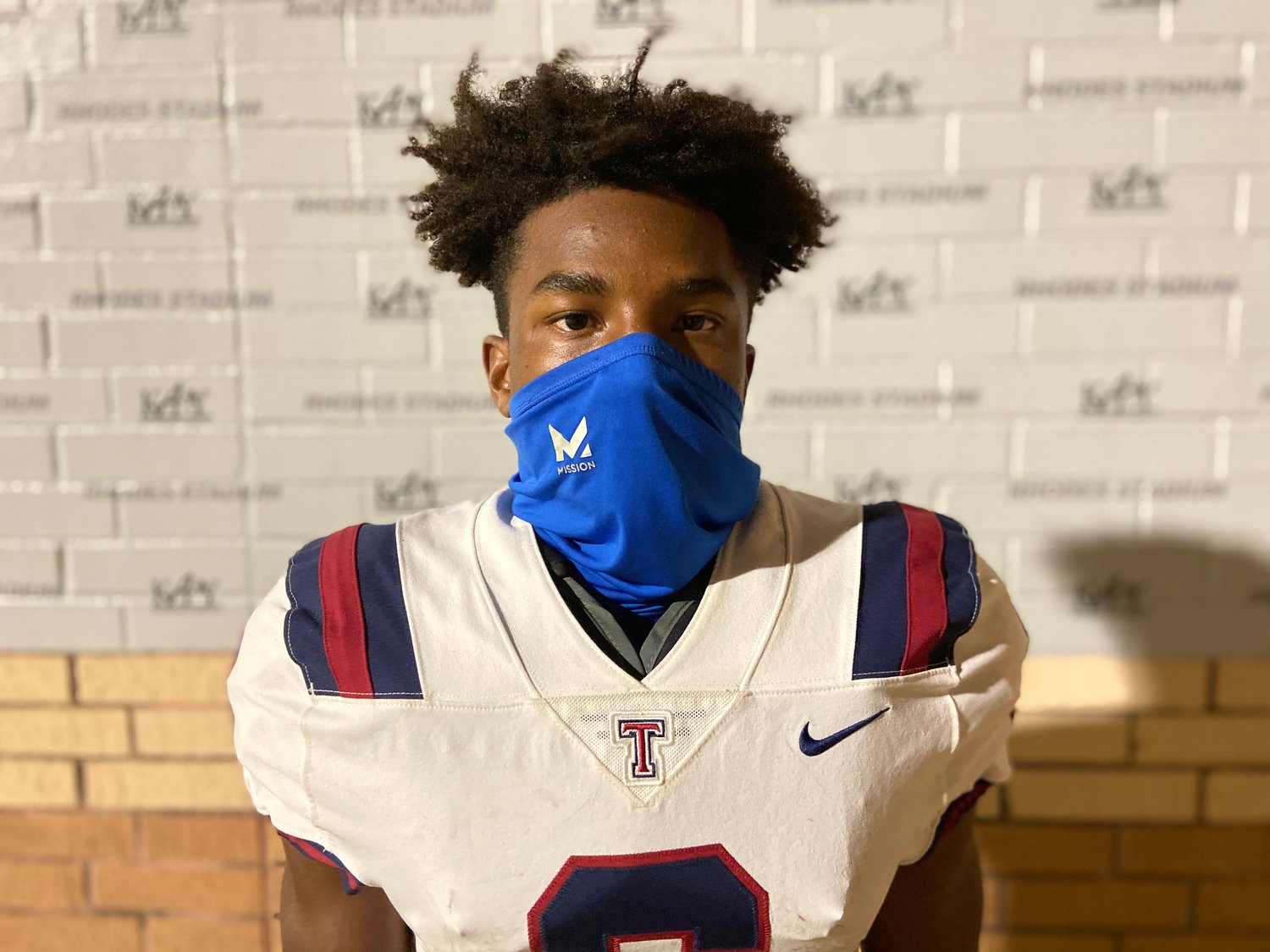 Tompkins senior running back Marquis Shoulders rushed for 184 yards and two touchdowns on nine carries in a 28-0 win over Taylor on Oct. 23 at Rhodes Stadium.