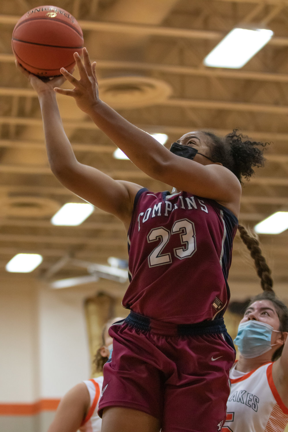 Tompkins sophomore guard Loghan Johnson, shown here during an earlier game this season at Seven Lakes High, scored 31 points in her team's 66-47 win over the Spartans on Jan. 22 that secured the program's second straight district championship.