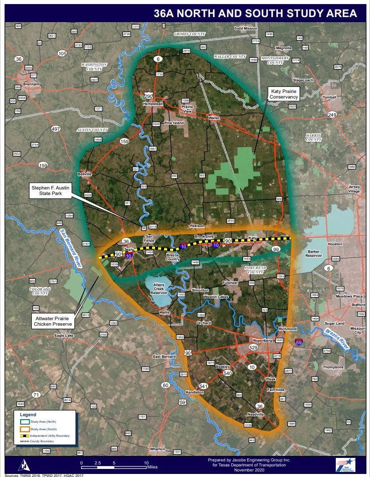 Proposed Highway 36A segments to be part of H-GAC regional transportation  plan