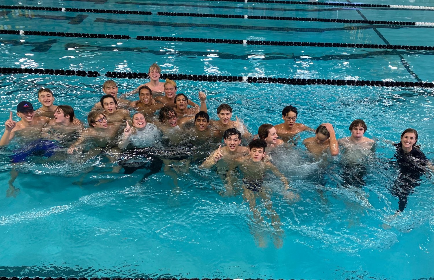 Tompkins won the boys team title at the District 19-6A  swimming and diving meet