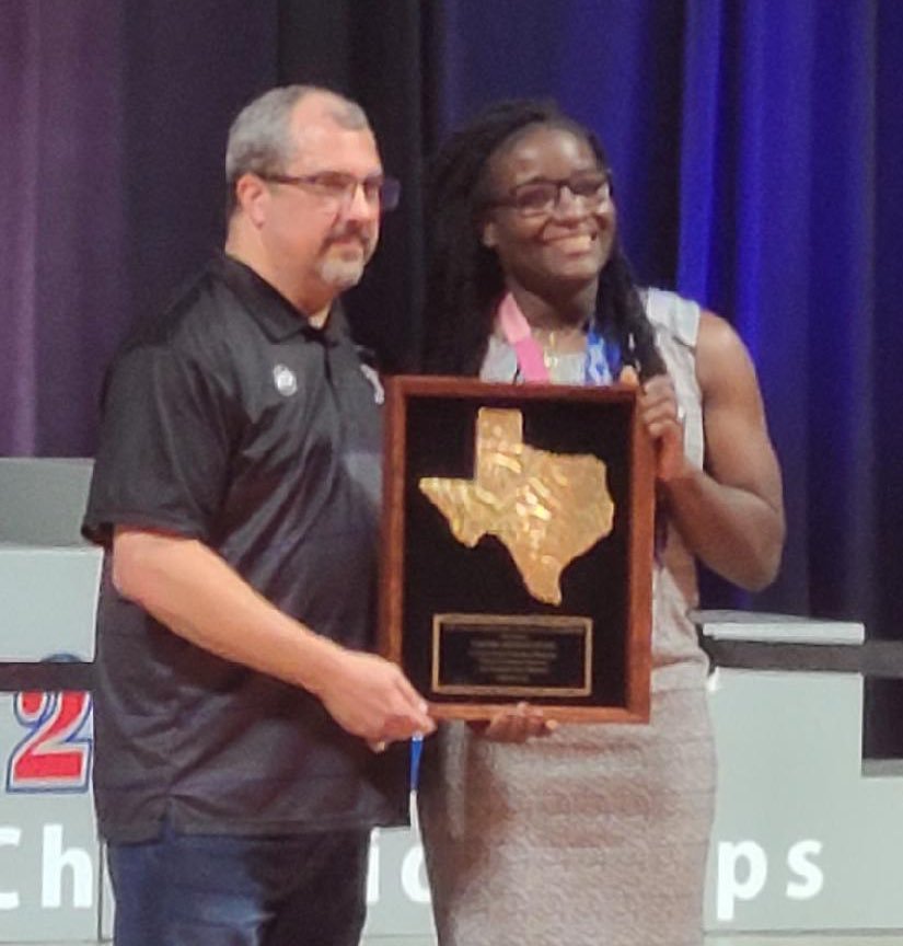 Tamyra Mensah-Stockwas inducted into the Texas High School Wrestling Coaches Association Hall of Honor.