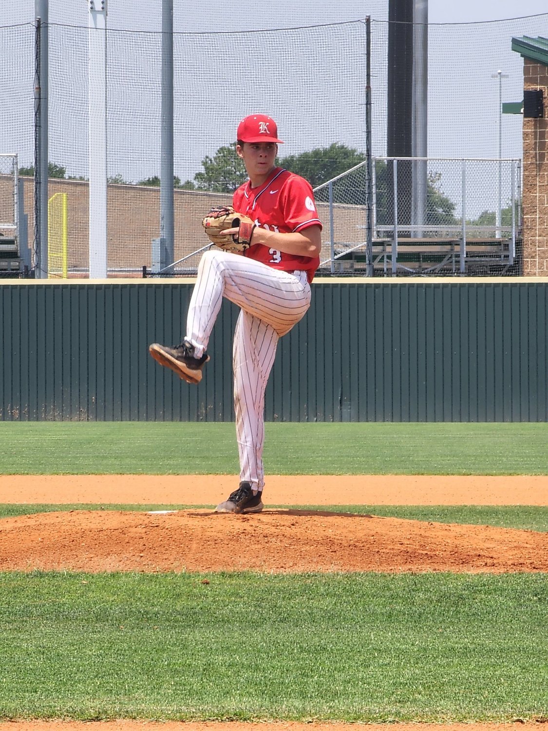 Caleb Koger pitched a no-hitter in Katy’s second game against Fort Bend Travis to advance to the area round.