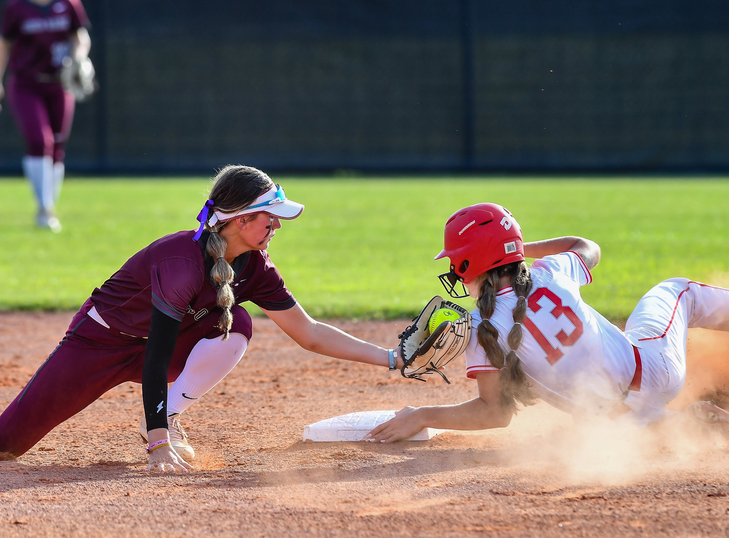 May 13, 2022: Katy's Kailey Wyckoff #13 slides safely into second base during the first inning of the Regional Quarterfinal playoff between Katy and Cinco Ranch at Katy HS. (Photo by Mark Goodman / Katy Times)