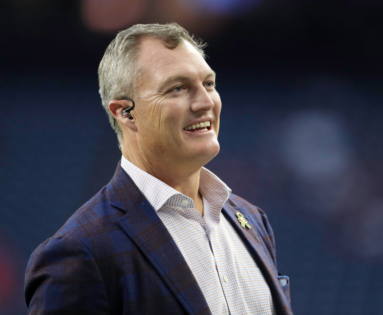 San Francisco 49ers General Manager John Lynch before the start of an NFL preseason game between the Texans and the 49ers in Houston, Texas, on August 25, 2022.