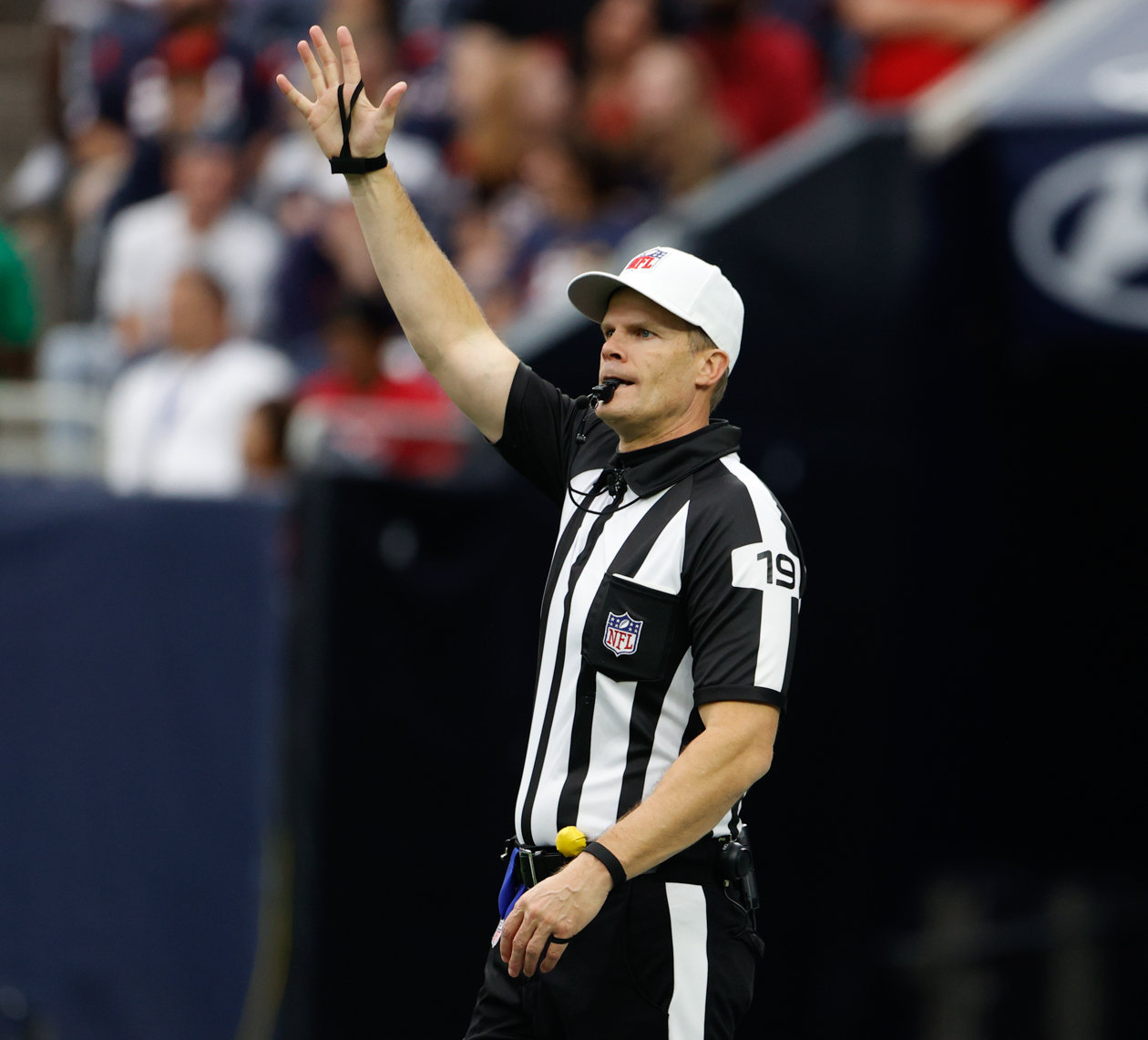 Referee Clay Martin (19) during an NFL game between the Texans and the Titans on Oct. 30, 2022 in Houston.
