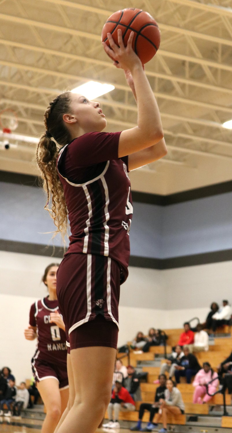 Camille Torrence shoots a layup during Friday's game between Cinco Ranch and Paetow at the Paetow gym.