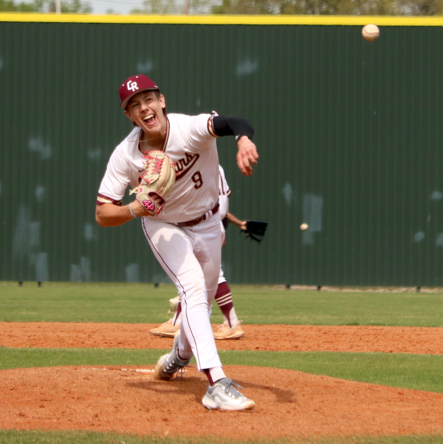 Cooper Corkrean pitches during Tuesday's game between Tompkins and Cinco Ranch at the Cinco Ranch baseball field.