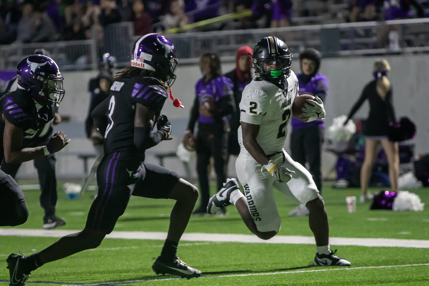 Chad Gasper runs into the endzone during Thursday's game between Jordan and Morton Ranch at Legacy Stadium.
