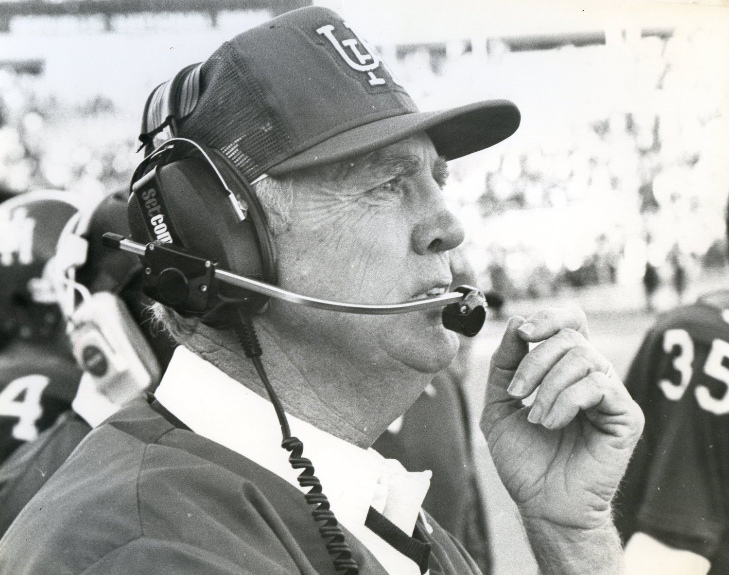 Bill Yeoman served as the University of Houston’s football coach from 1962 to 1986. The Cougars had 17 winning seasons under Yeoman, including nine campaigns with at least eight victories.