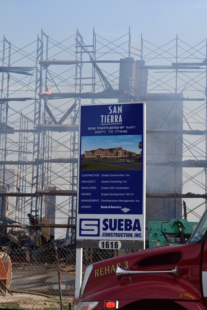 Sueba Construction, Inc., the builder that has been constructing the new complex declined to make a statement about the fire because an investigation was still ongoing.