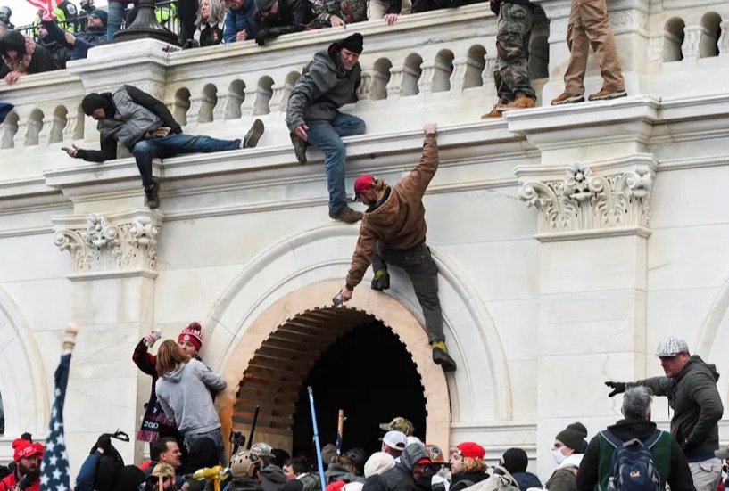 Pro-Trump rioters climbed walls at the U.S. Capitol on Wednesday during a protest against the certification of the 2020 presidential election results by Congress.