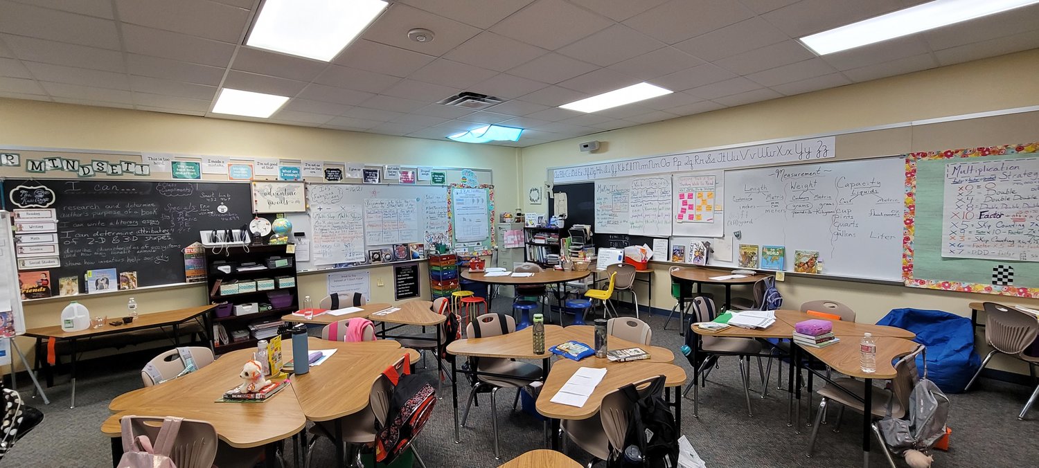 Classrooms at Winborn are packed tightly and do not support the campus' large student body - even with virtual schooling happening for many students. A better layout that allows more room for students is on the district's wish list.