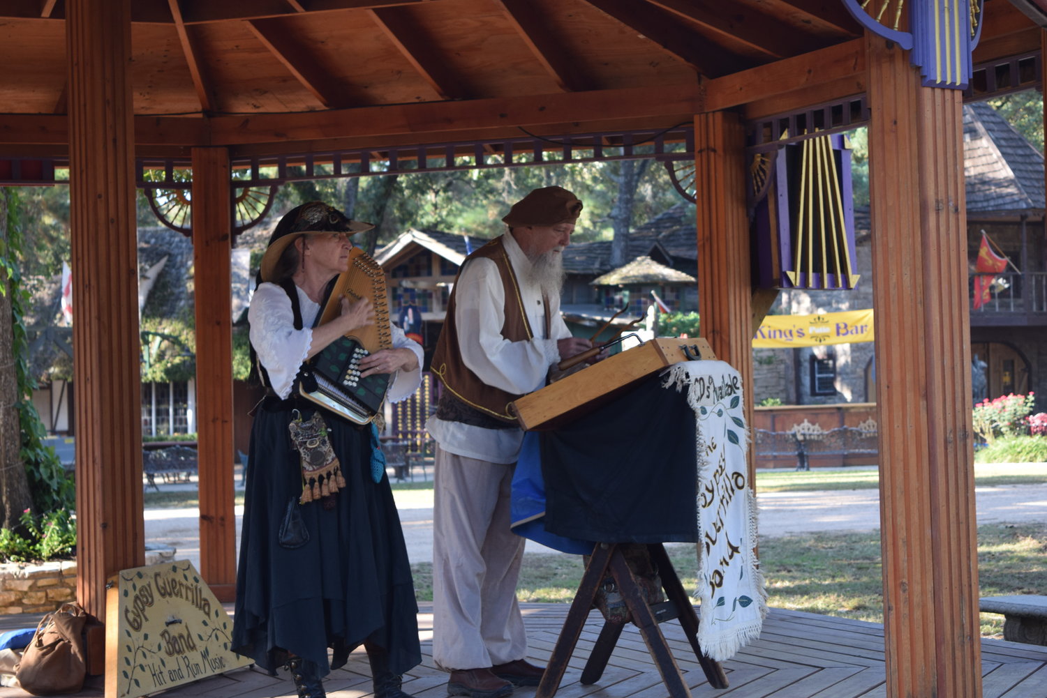 The Gypsy Guerilla Band is one of many returning acts that perform each year at the festival. Many of the musical groups at the fair perform using instruments and styles of music that are centuries-old traditions.