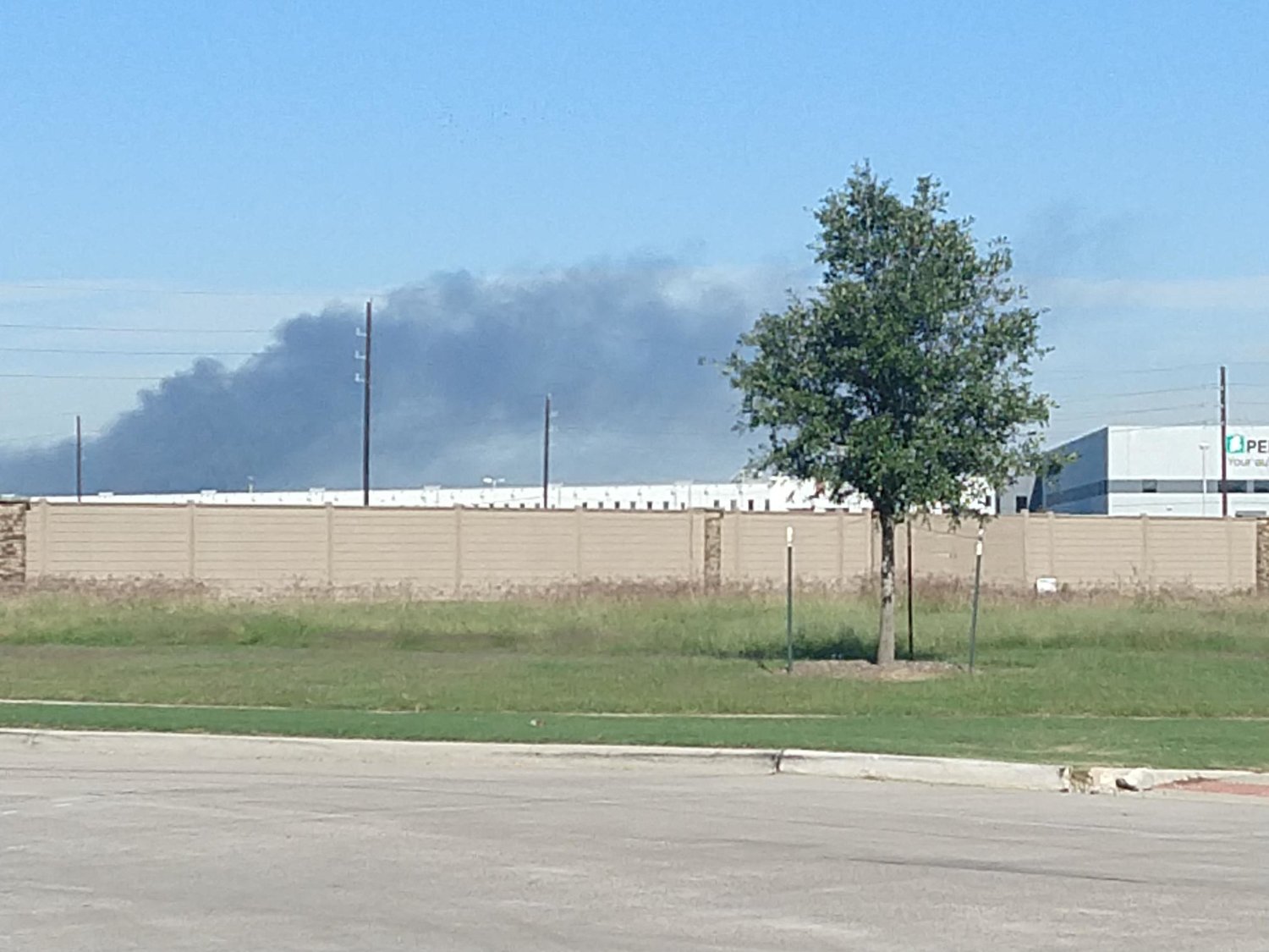 Smoke was easily visible from a long distance away after a dual-engine aircraft failed to take off at about 10 a.m. Tuesday morning.