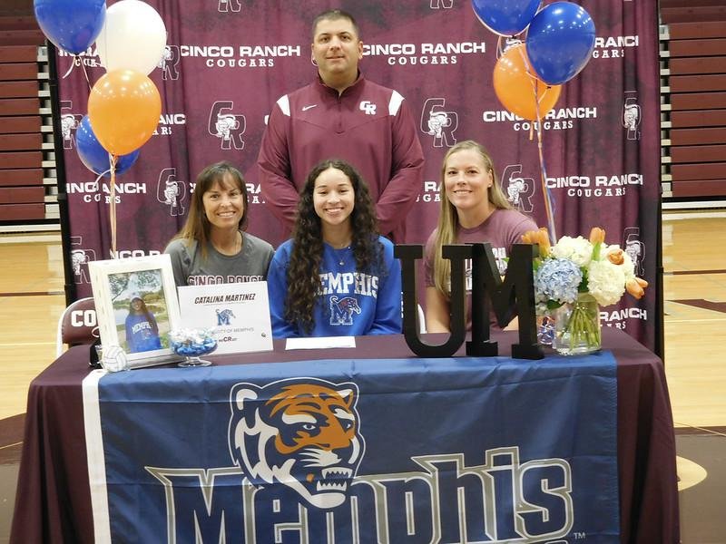 Cinco Ranch's Catalina Martinez signed to play volleyball at the University of Memphis.