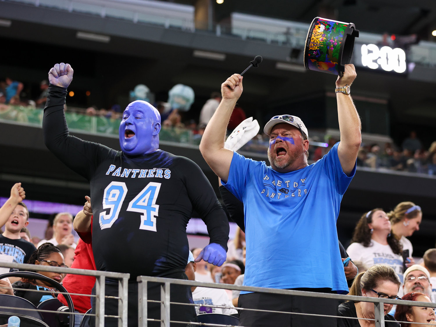 Paetow Panthers fans during the Class 5A-Division I state football championship game between Paetow and College Station on December 17, 2021 in Arlington, Texas.
