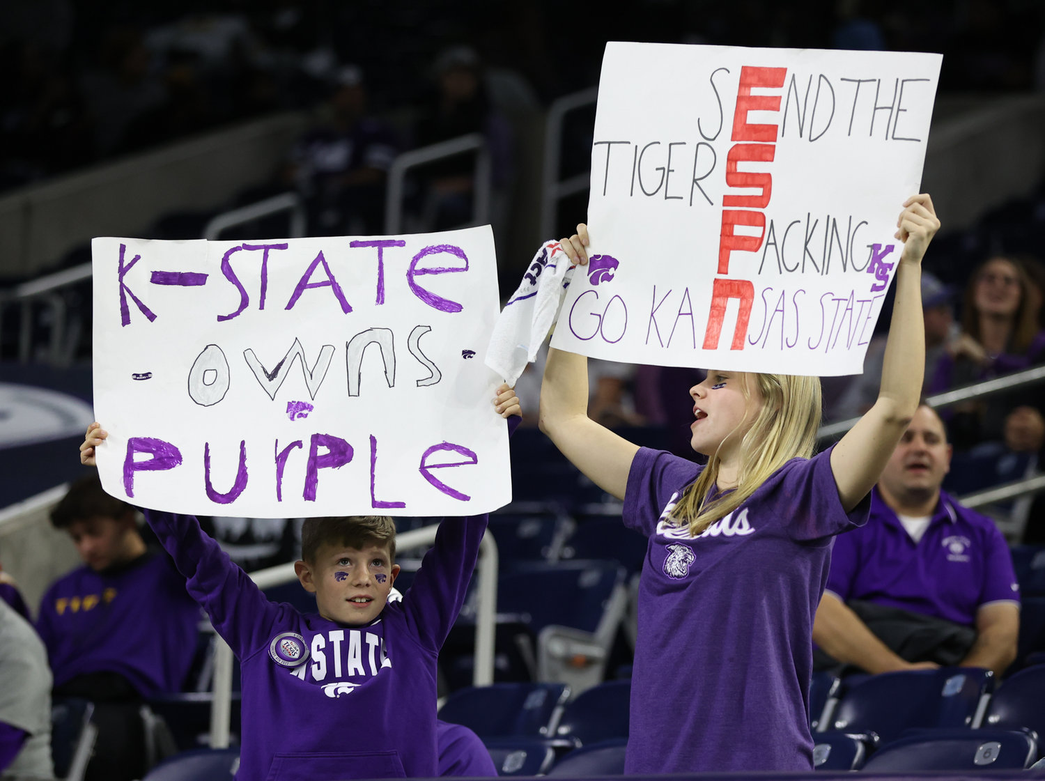 Kansas State Wildcats fans during the TaxAct Texas Bowl on Jan. 4, 2022 in Houston, Texas.