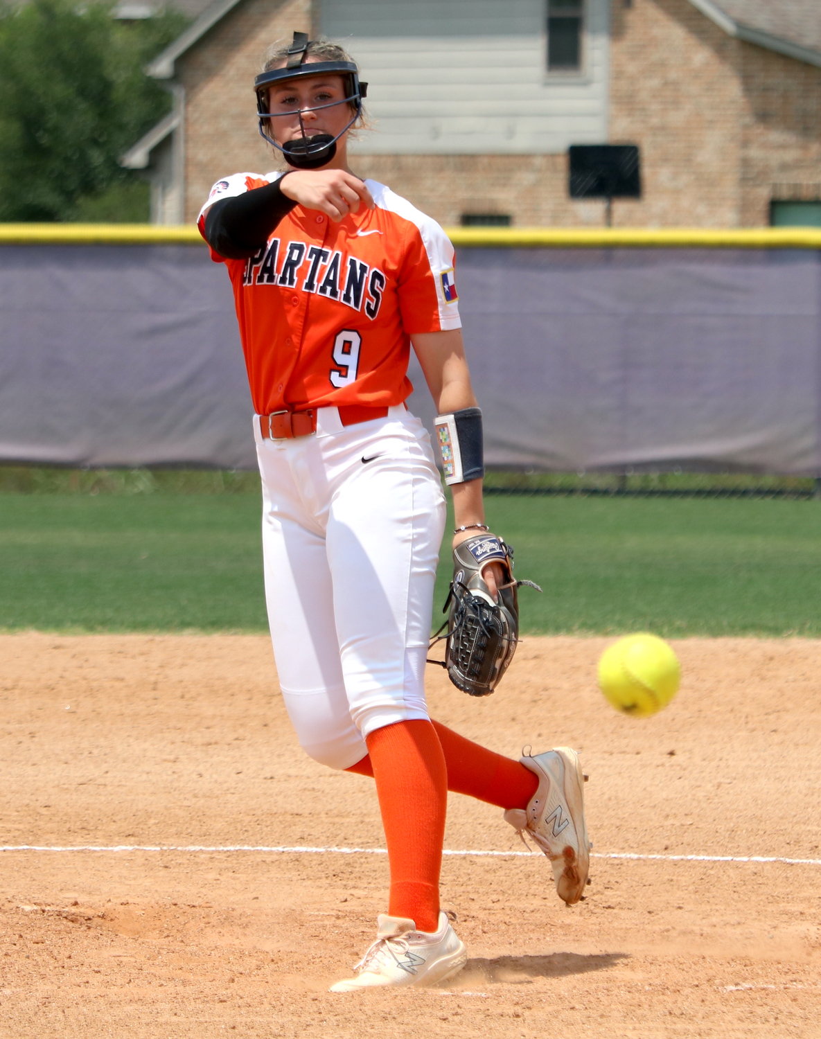 Amy Abke pitches during Saturday’s bi-district round game between Seven Lakes and Ridge Point at the Ridge Point softball field.