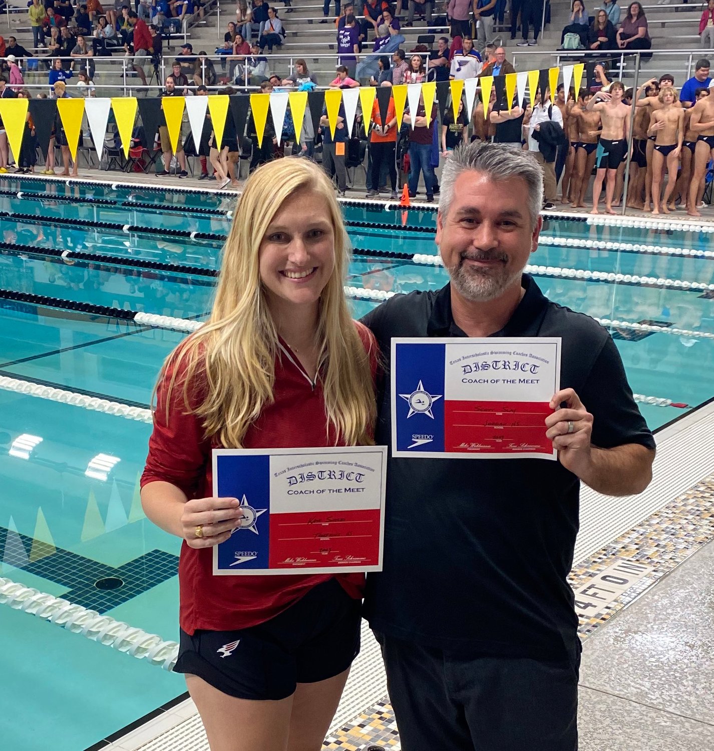 Jordan's Scott Slay and Tompkins' Kate Sweeso were named the District 19-6A swimmers of the meet.
