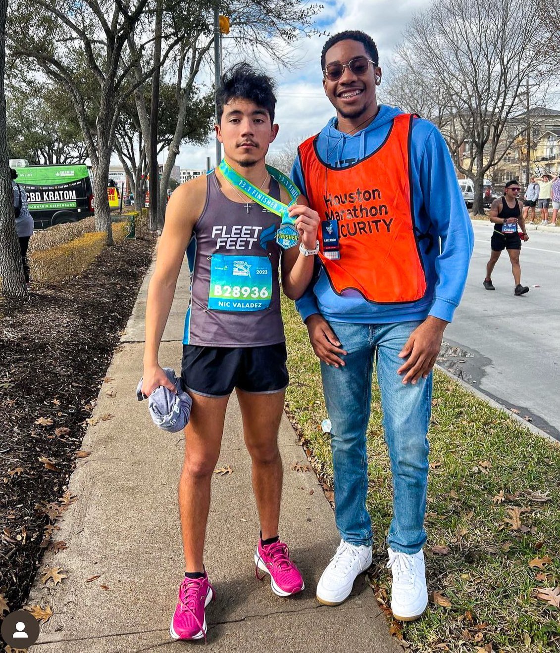 Paetow student Nicolas Valadez was a finisher this year at the Houston Maraton.