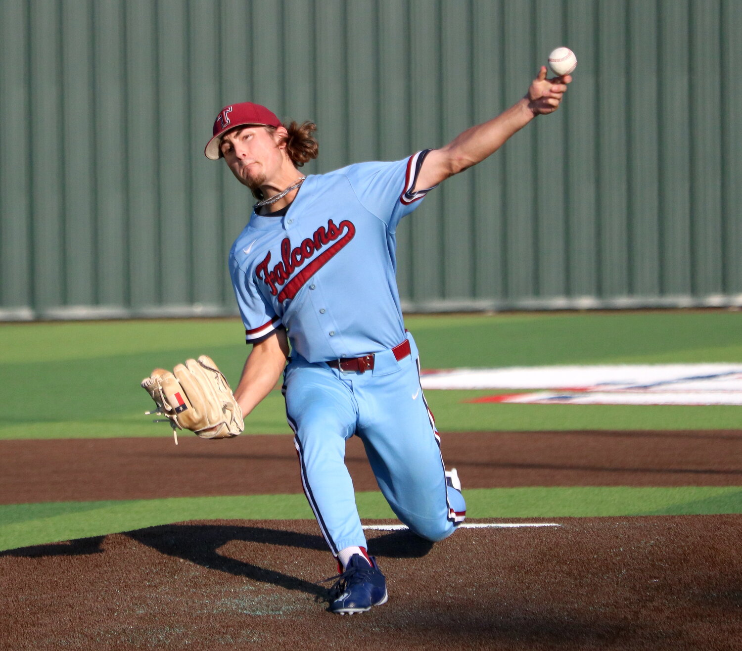 Ty Dagley pitches during Thursday's Regional Quarterfinal game between Katy and Tompkins at Cy-Springs.