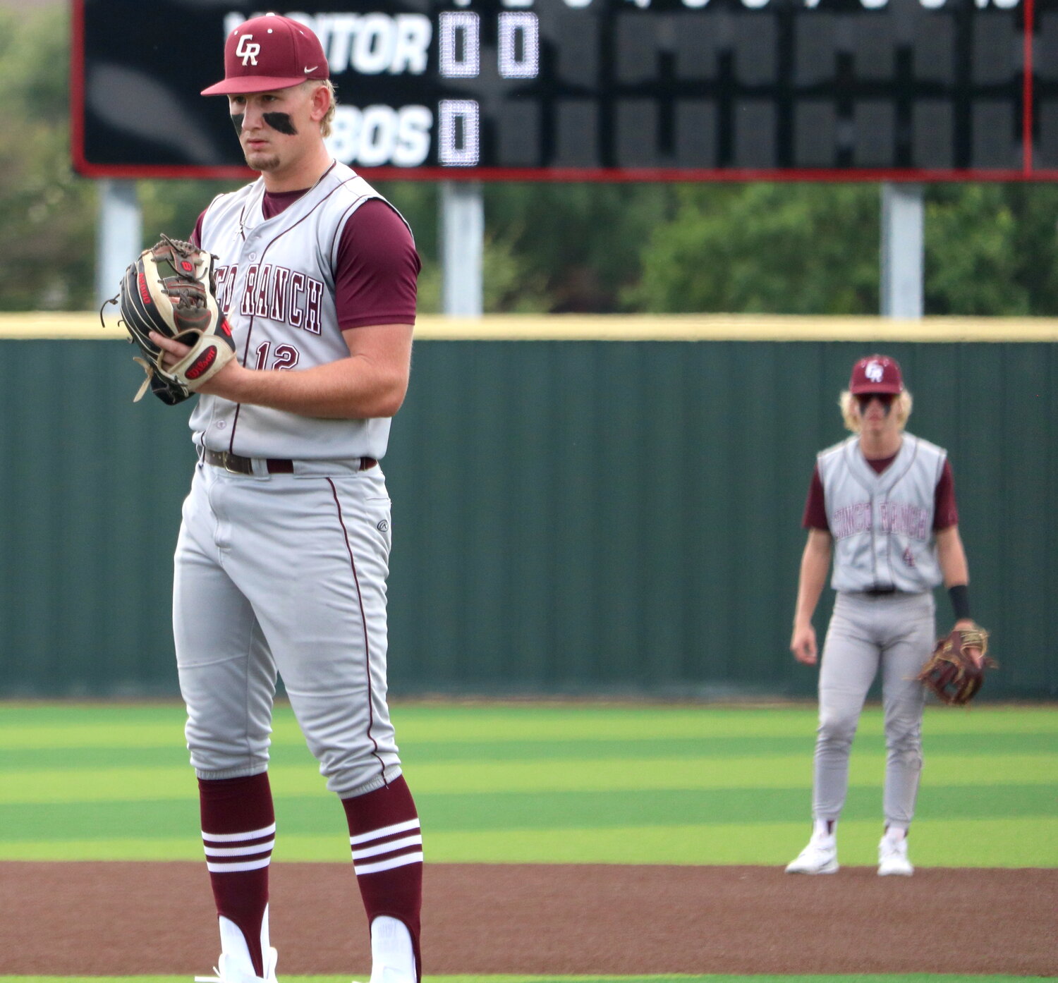 Gavin Rutherford pitches during Saturday's Regional Quarterfinal between Cinco Ranch and Ridge Point.
