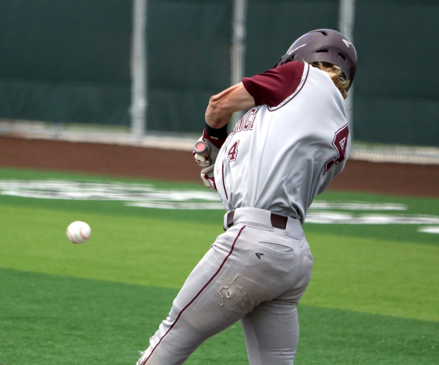Brock DeYoung hits during Saturday's Regional Quarterfinal between Cinco Ranch and Ridge Point.