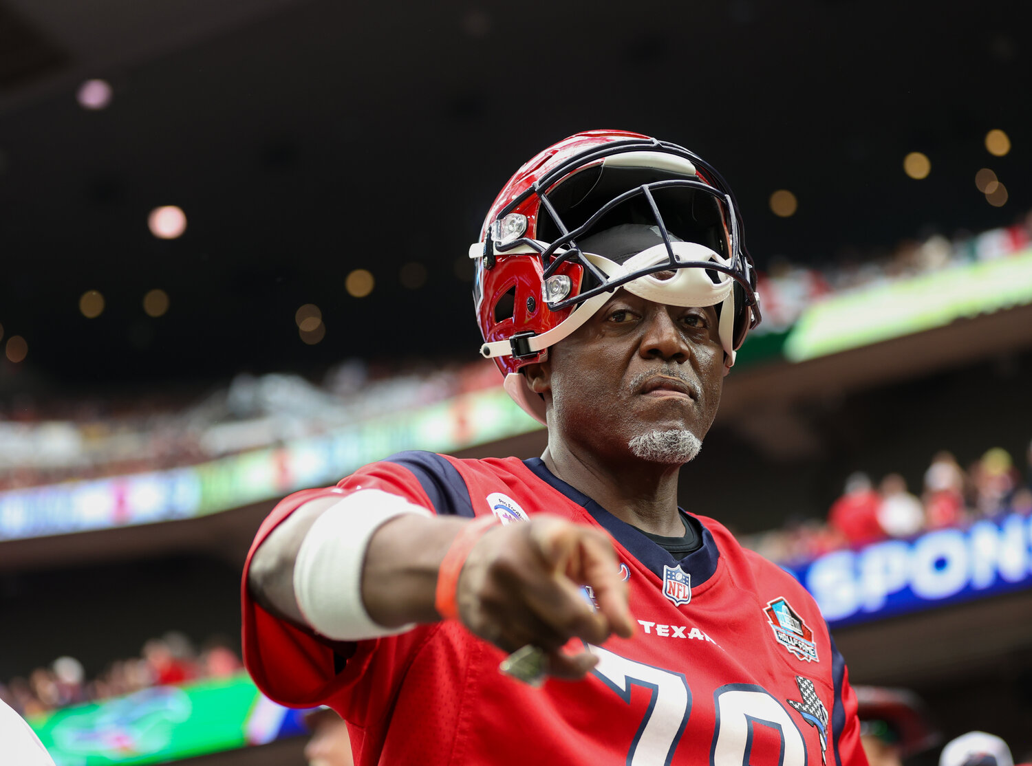 A Texans fan during an NFL game between the Houston Texans and the Pittsburgh Steelers on October 1, 2023 in Houston.
